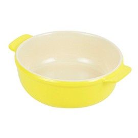 Pearl Metal L-1832 Oven Chef Heat Resistant Round Deep Plate, 5.9 inches (15 cm), Yellow