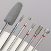 6pcs/set Diamond Sand Nail File Drill Cuticle Polishing Bit Nail