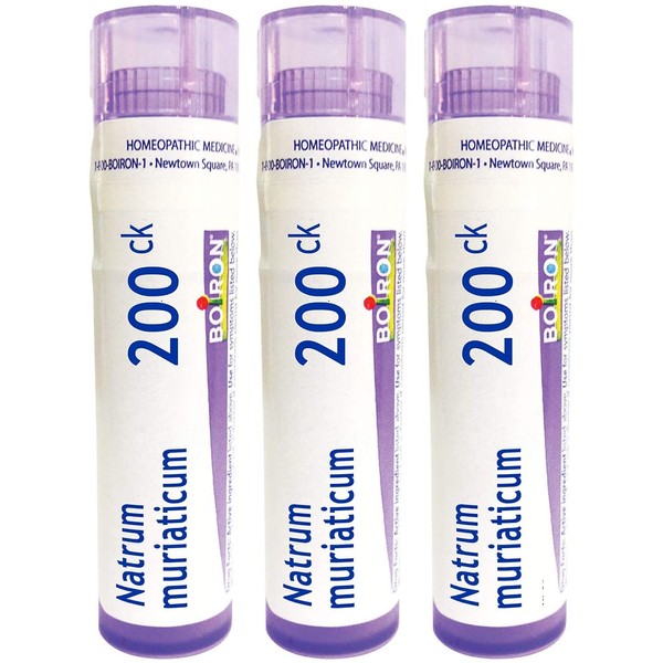 Boiron Natrum Muriaticum 200ck, Homeopathic Medicine for Runny Nose Due to Allergies, 3 Count