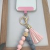 Nalefow Phone Lanyard Silicone Beaded Phone Wrist Strap Cute Elastic