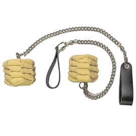 FIRE MECCA Fire Poi Set – 3 Inch Woven Kevlar MoonBlaze Heads – Set of 2 – Custom Length – Twist Link Chain – Flow, Spinning, Circus, Dance Prop – for Festivals & Performances