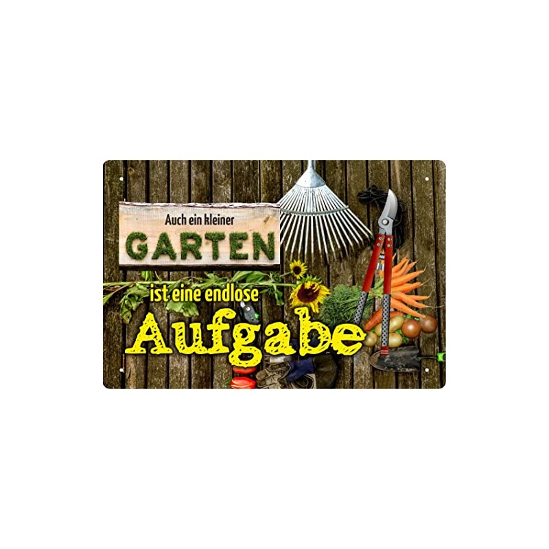 Geschenkeparadies 24 Tin Sign with German Text "Auch EIN Kleiner