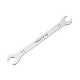 sourcing map Thin Open End Wrench 10mm x 11mm Metric Sandblasting Plated 3cr13 Stainless Steel, Double Ended Slim Spanner for Household Maintenance and General Repairs
