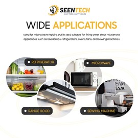 Seentech Microwave Oven Bulbs - Model 8206232A, 125V 40W E17 Base - Ideal for Under Hood, Lava Lamps, Salt Lamps - Compatible with Part Numbers 1890433, 8206232, AP4512653 (2)