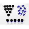 Lumiglow 15 Blue Domes LEDs Lights Bulbs 1/2" Sockets Instrument