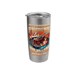 FUNNY "JOE'S CREMATORIUM OF DELICIOUS MEAT" BBQ DESIGN Stainless Steel Insulated Tumbler
