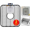 DecorRack 2 Black Sink Protectors for Kitchen Sink, 12" x
