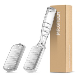 MR.GREEN Pedicure Tools Foot File Heels Rasps Callus Remover for Foot Scraper with Storage Box Stainless Steel File