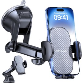 Miracase Car Phone Holder for Your Cars Dashboard Windshield, Hands Free Car Phone Holder Automobile Cradle 360° Rotatable Stand for All Smartphones