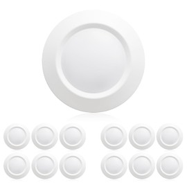 GREENLUX 7.5” Flush Mount Disk Light Suit for 4" J-Box, CRI90, 1000lm, 11W, 3000K Warm White Surface Mount LED Disk Lights(12 Pack)