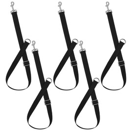 5 Pack Horse Bucket Strap, Adjustable Nylon Horse Water Bucket Strap, Horse Bucket Strap Hangers for Water Buckets Hay Nets Outdoor Feeders Heavy Duty Horse Water Feed, Black