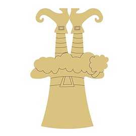 Top Hat Design by Lines Cutout Unfinished Legs Witch Leprechaun Elf Hat Lucy St Patricks Hanger MDF Shape Canvas Style 2 Art 1 (18")