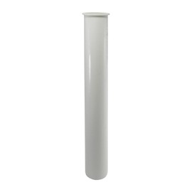 Keeney10-12WK 1-1/2" x 12" Plastic Flanged Sink Tailpiece, White