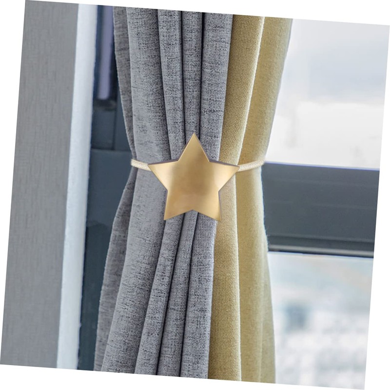 Ciieeo Magnetic Curtain Tiebacks Elegant Star Design Easy to Use