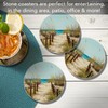 CounterArt Beach Path Absorbent Coasters (Set of 4)