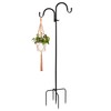 Navaris Shepherds Hooks for Outdoor - Hanging Bird Feeder Plant