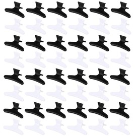 48 Pcs Hair Clips for Styling Sectioning, YISSION Butterfly Hair Clips Salon Hair Clamps for Cutting, Hair Styling Accessories for Women Girls (Black White)