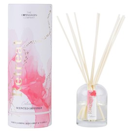 Luxury Reed Diffusers for Home | Aromatherapy Scented | 10 Natural Rattan Reeds | 10 Weeks Long Lasting Fragrance | The Copenhagen Company - White Jasmin, Bergamot & Vanilla (100ml)