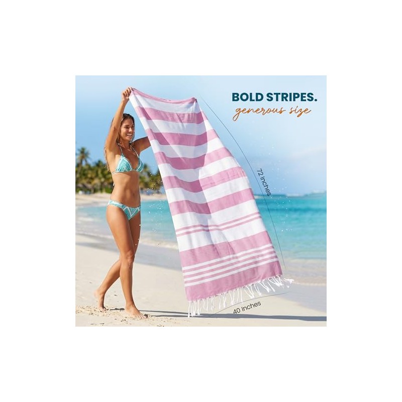 Utopia Towels 4 Pack Oversized Turkish Beach Towels