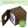 S310 Tissue Box Cover Square, Woven Tissue Box Holder with
