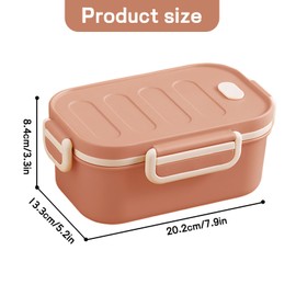 Lunch Box Adult Lunch Box with Compartments, 1000 ml Lunch Box, Leak-Proof Lunch Box Adult Lunch Box for Men Women, 2-Layer Breakfast Box, Bento Box for Office, Work, Picnic (Pink)