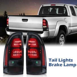 PIT66 LED Tail Lights Assembly Pair Compatible with Toyota Tacoma 2005-2015 Smoky Lens Rear Tail Lamp Lights Assembly Luz Trasera