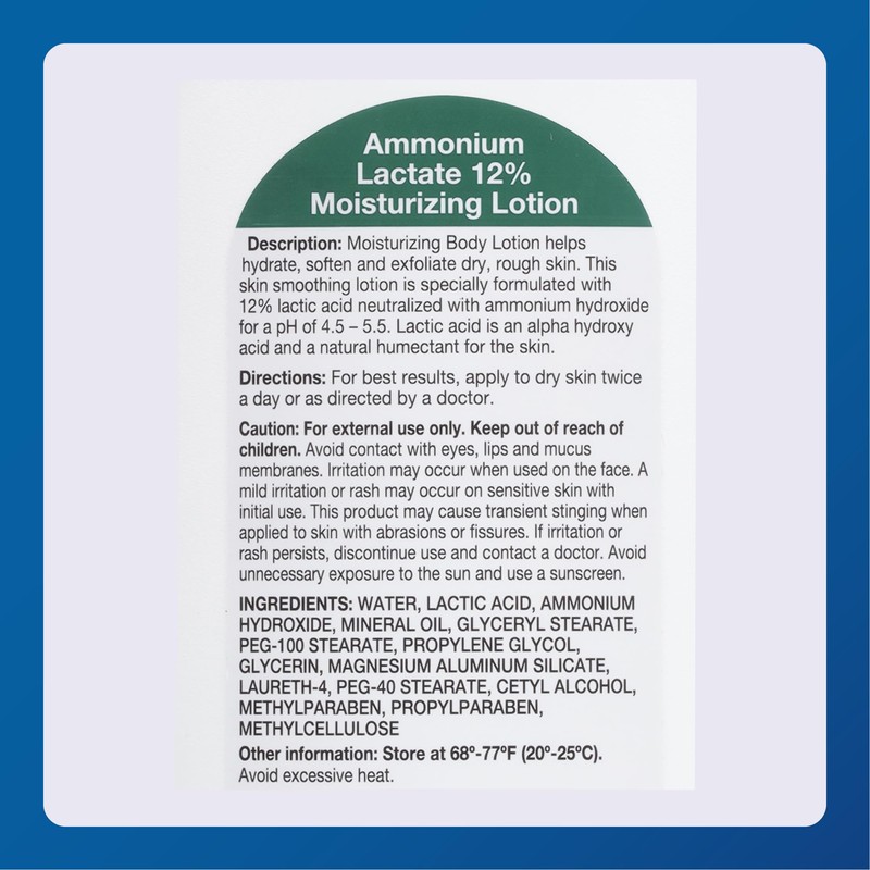 Major Ammonium Lactate 12% Moisturizing Lotion - Lactic Acid Lotion