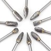 10 Pieces Carbide Burr Set, 1/8 Inch Shank Tungsten Carbide