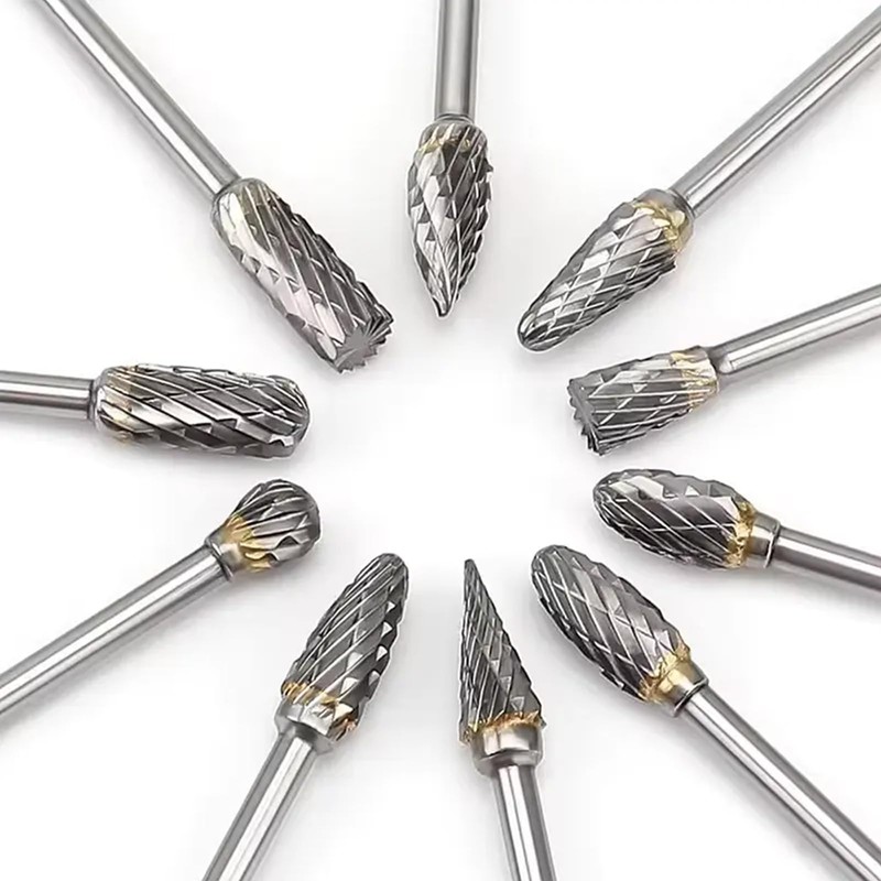 10 Pieces Carbide Burr Set, 1/8 Inch Shank Tungsten Carbide