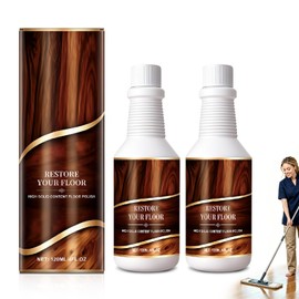 Wood Floor Restorer, Restore The Luster and Texture of the Flooring, Floor Restore,High-Solids Floor Polish for All Types of Flooring, 150ML (2PCS)