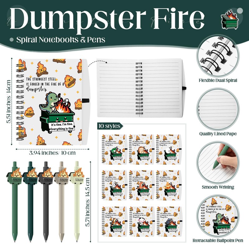 Resurhang 60 Pcs Employee Appreciation Dumpster Fire Gifts Dumpster Fire