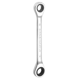 HARFINGTON Double Box End Ratcheting Wrench 12mm-14mm CR-V Steel Metric 12 Point Ratchet Wrench Mirror Chrome Plating Box End Spanner Tool with 72 Tooth Gear for Auto Repair DIY Project