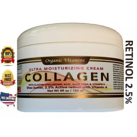 Retinol crema facial de vitamina C con ácido hialurónico colágeno retinol 4fl oz & c