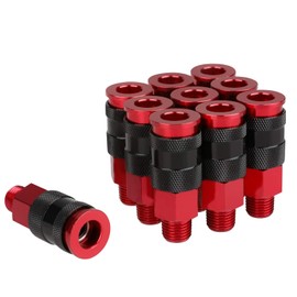 WYNNsky Air Compressor Accessories Fitting, AMT Style Universal Air Coupler with 1/4''NPT Male Threads, 10 Pieces Air Hose Fittings