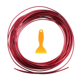 Ciieeo 1 Set Car Trim Interior Strips Flexible Gap Fillers for Dashboards Doors Electroplated Red Decorative Moulding Line Easy Install Car Accessories to Prevent Dust