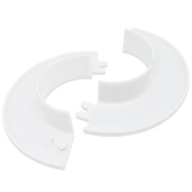 OD 4''X ID 2''X H 0.8'' Floor And Ceiling Plate Cover Split Flange,Wall Hole Decorative Cover For 55mm Diameter Pipe(White,2pcs)