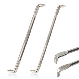 Hakkin 2PCS Offset Screwdriver Set S2 Steel Z-Type Double Head Offset Magnetic Screwdriver Right Angle Screwdriver with Phillips Slotted 15mm Flat Elbow Design for Tight Space Operation - 130mm