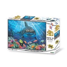 Grandi Giochi PUW00000 squalo Bianco Discovery White Shark Horizontal Lens Puzzle with 500 Pieces and 3D Effect Packaging-PUW00000