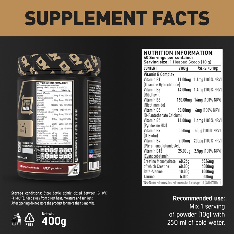 DY Nutrition The Creatine Complex 400g - High Performance Creatine