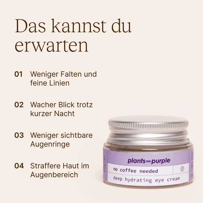 No Coffee Needed - Natürliche Augencreme mit Koffein und Aloe