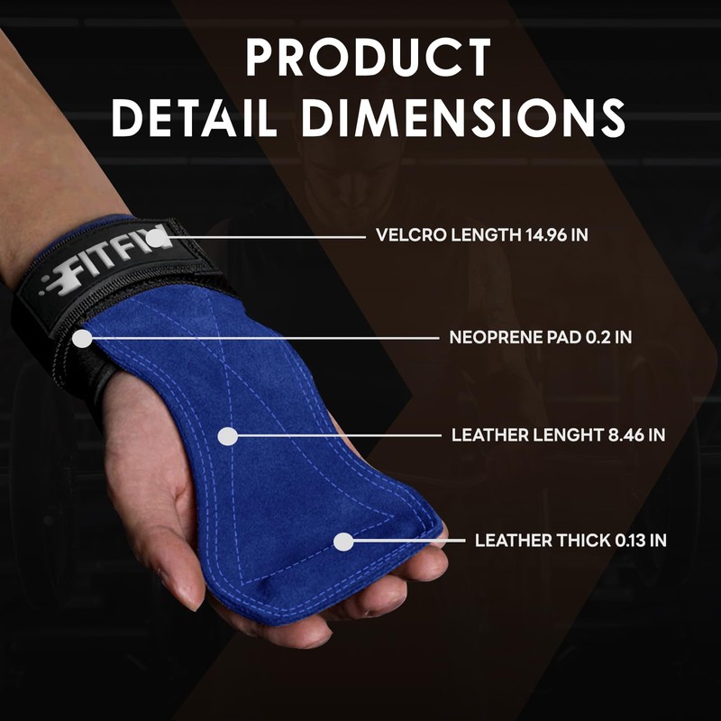 FITFIV Weight Lifting Wrist Strap, Double Leather Weightlifting Wrist Straps