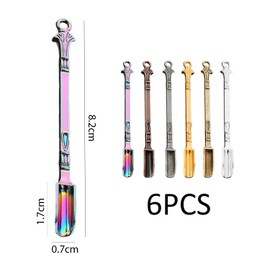 RNSKFG 6 Mini Measuring Spoons, Portable Metal Spoons, Kitchen Tools, Vintage Measuring Spoons, Baking Accessories.