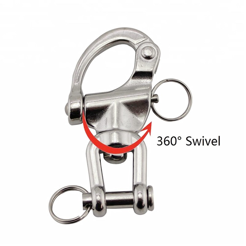 2Pcs Marine Swivel Snap Shackle， 316 Stainless Steel Quick Release