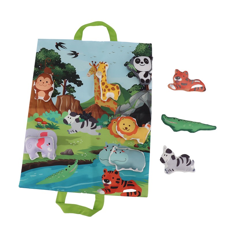Baby Soft Toy Set with Play Mat Bright Color Sound