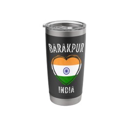 India Flag Heart Barakpur City Stainless Steel Insulated Tumbler