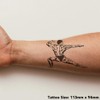 'Body Builder ' Temporary Tattoo - Water Resistant, Skin-Safe, Non-Toxic