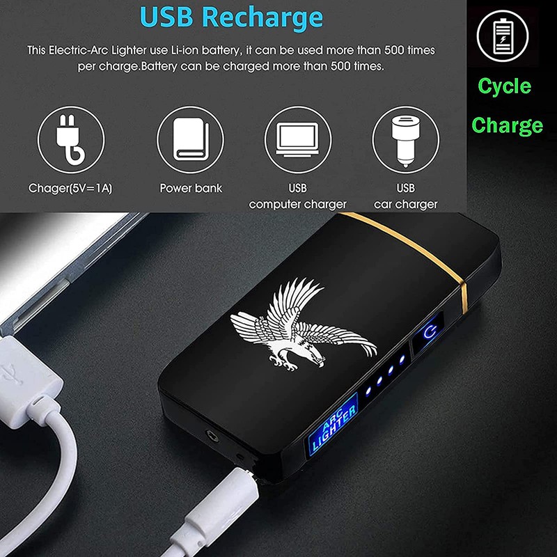 Arc Lighter, Smart Electric Lighter, USB Rechargeable Lighter Windproof Flameless