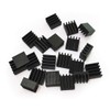 20個のミニヒートシンク8.8x8.8x5 mmアルミニウムブラック