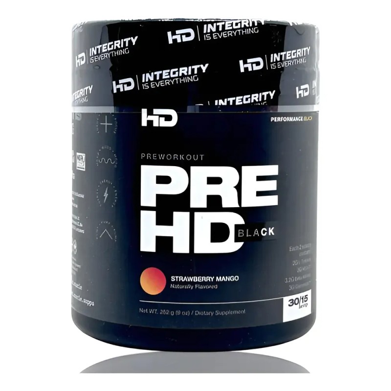 Preentreno Pre Hd Black Fresa Mango 30 Serv Hd Muscle