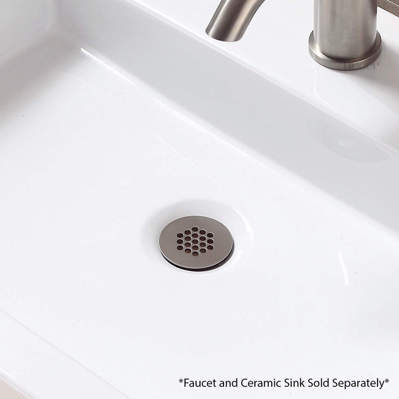 Luxier Brass Bathroom Sink Grid Drain Strainer for Vessel and